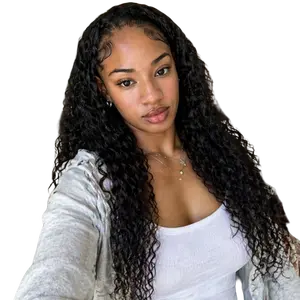 VOSILK  Curly Half Wig 26 Inches Synthetic 3 in 1 Shaggy Wave Flip Over Drawstring Wig Natural Black Ready to Go Glueless Wig for Daily Women