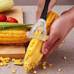 Professional Corn Kernel Cutter, Corn Cutter Peeler Stripper Tool with Large Ergonomic Handle, Corn Peeler, with Large Ergonomic Handle