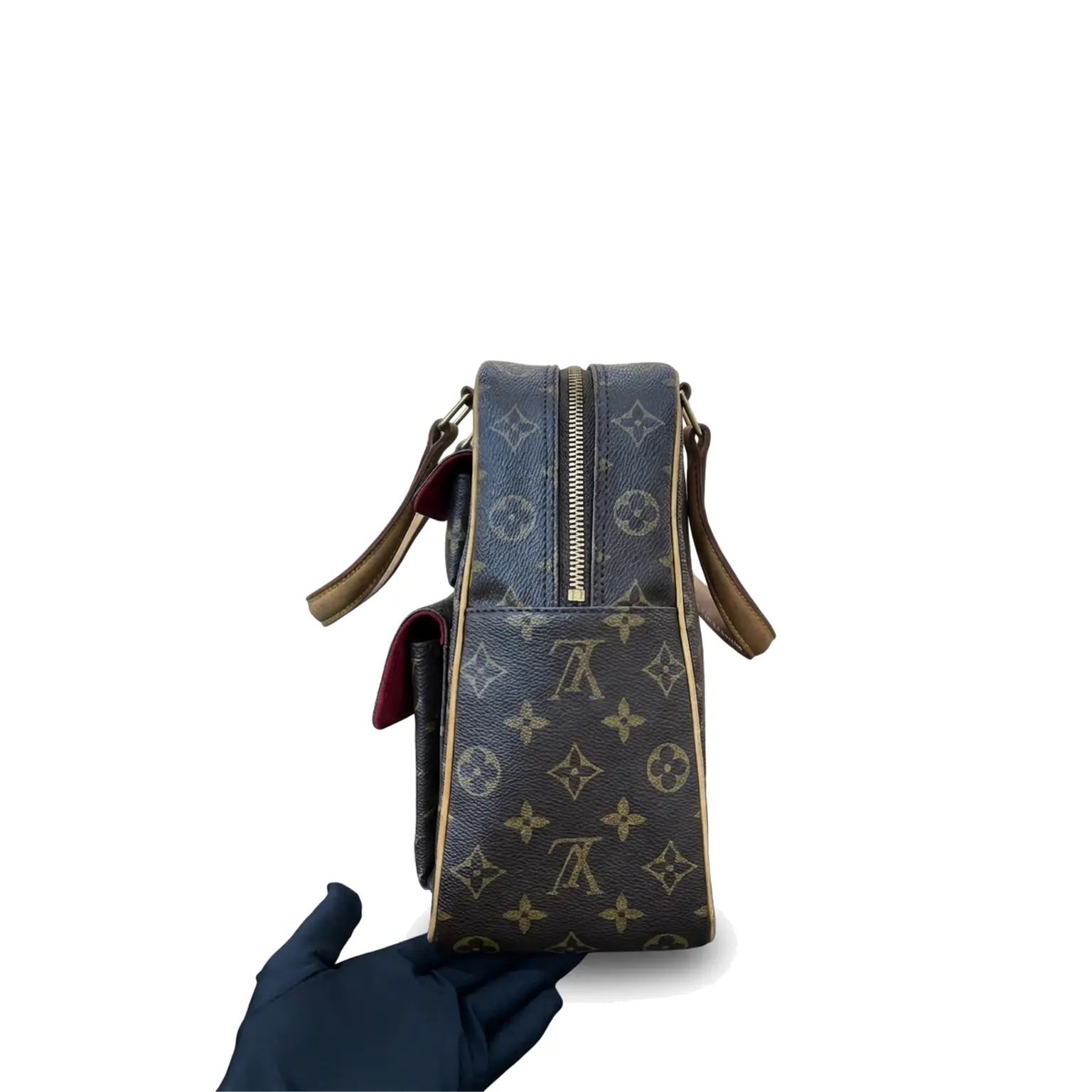 Inspired Monogram Canvas Backpack with Tan Trim Canvas Backpack – Clayton & Crume main image 3