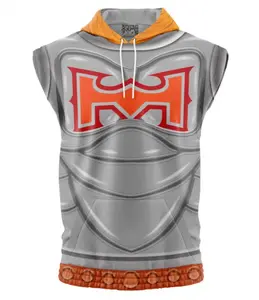 He-Man Battle Armor Sleeveless Hoodies, Masters Of The Universe Anime Graphic Sleeveless Sweatshirt Hoodies