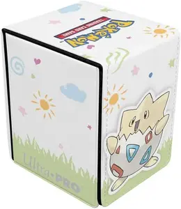 Ultra Pro - Togepi Alcove Flip Deck Box for Pokemon, Card storage solutions, durable box, deck organization, secure protection, stylish holder, playful artwork, Collector's storage