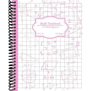1/2 Inch Squares Graph Paper Notebook: Graph Paper Notebook for Math and Science Students, Grid Paper Notebook for Kids, 120 Quad Ruled Paper, 8.5 x 11 In (Math Workbook)
