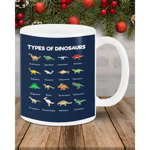 Types Of Dinosaurs Ceramic Mug Great Customized Gifts For Birthday Christmas Thanksgiving Anniversary 11 Oz 15 Oz Coffee Mug