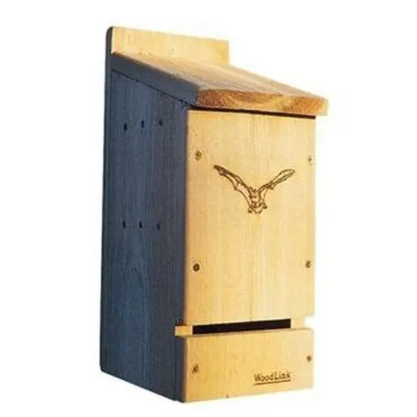 212 MAIN Natural Cedar Bat House (WoodLink BAT1) - 30-Capacity Cottage Shape Outdoor Roosting Perch, Attracts Small Animal Roosting Candidates