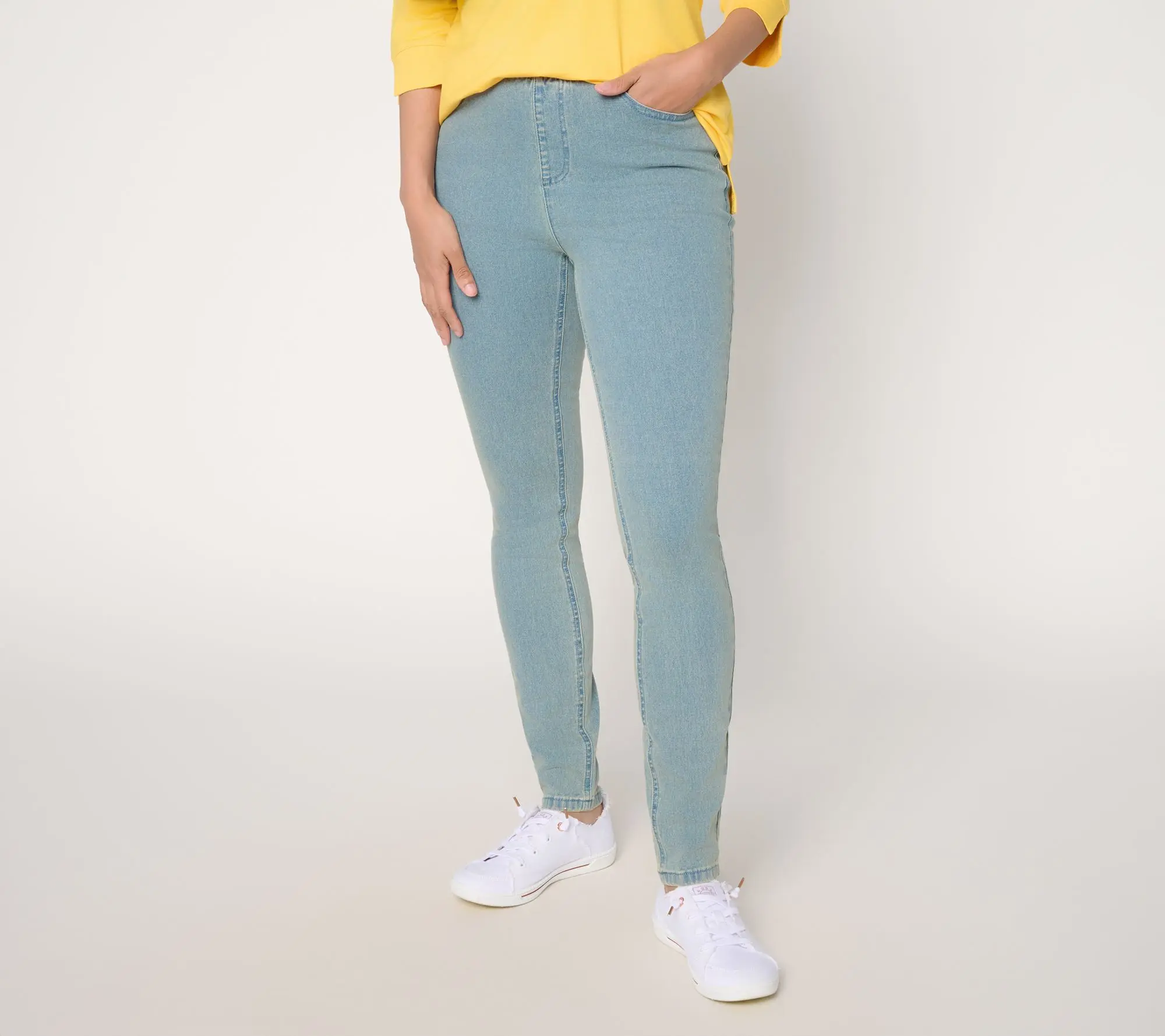 Denim & Co. Regular Pull-On Denim Jeggings Denim & Co. Regular Pull-On Denim Jeggings