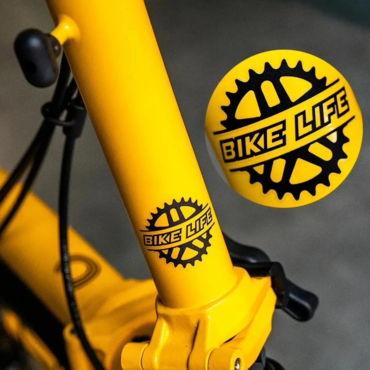 1Pc Bike Life Bike Stickers, Bike Frame, Upper Tube, Decorative Helmet Vinyl Stickers, Mountain Bike Waterproof Bike Accessories