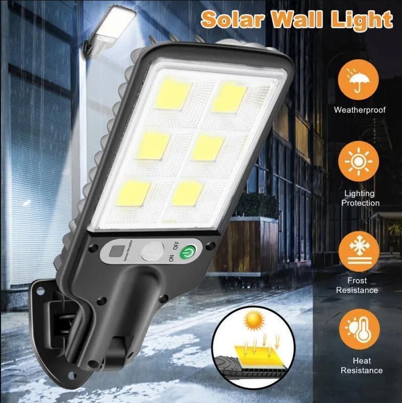 4 Sets Solar Powered LED Street Lights with 120/108 LEDs Each – Smart Remote & IP65 Motion Sensor – 3 Modes (Security/Dim/Highlight) for Pathways, Garages, Backyards & Front Yards – Heavy-Duty Waterproof Lighting Solution for Home & Outdoor Areas