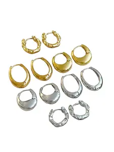 Minimalist Rhinestone Decor Hoop Earrings, Fashionable Hoop Earrings, Fashion Jewelry for Party, Daily Clothing Decor, Trendy All-match & Exquisite Jewelry for Birthday Gift, Elegant Minimalist Earrings