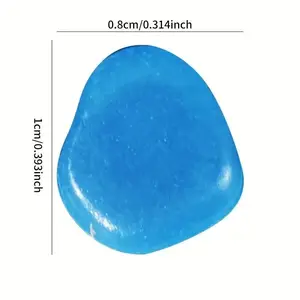 1000pcs Night Glow Blue Rocks, Solar Powered Outdoor Garden Path Stones, Non-Toxic Glowing Pebbles, Courtyard Walkway Decor, Landscape Lighting Stones