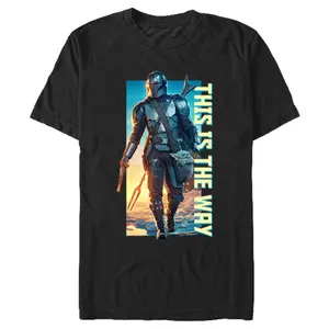 Men's Star Wars: The Mandalorian Din Djarin This is the Way Epic Poster T-Shirt