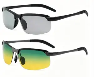 2 Styles Polarized Sunglasses for Men & Women, UV400 Anti-Glare Glasses, Day & Night Vision Eyewear, Outdoor Sports Driving Cycling Goggles