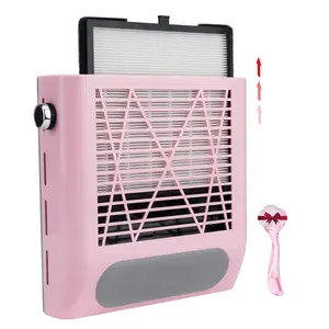 Nail Dust Collector for Acrylic Nails Vacuum Machine, 80W Adjustable Vacuum, Electric Nails Filter for Manicure Nail Fan Dust Collector