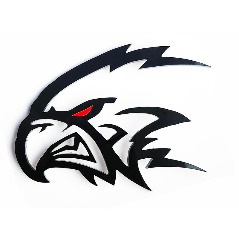 2x Hawk Bird Hellhawk Redeye Emblem Logo for Grand Cherokee  Jeep Trackhawk SRT