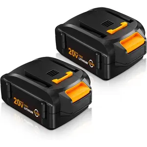 Upgraded 2-Pack 8.0Ah WA3520 20V Replacement for Worx 20 Volt Lithium Ion Battery Compatible with WA3575 WA3525 WG151s WG155s WG251s WG255s WG540s WG545s Cordless Power Tools