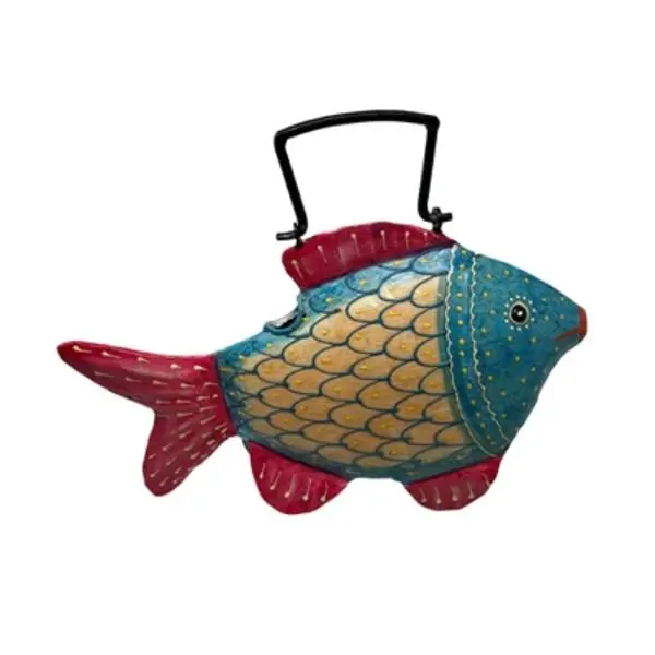 Metrotex Designs 62208 Filamina the Fish Decorative Water Can - Red & Blue, Home Supplies for Room Decor