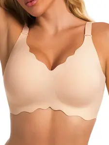 Wavy Edge Sexy Fit Bra, Jelly Soft Support Underwire-Free Lingerie, Seamless Bare Feel, Comfortable Home Wear, Essential Daily Bra