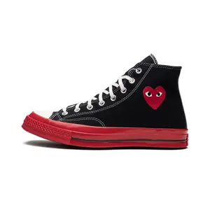 CdG x Chuck Taylor 70 Hi "Comme des Garcons PLAY Black Red" A01793C
