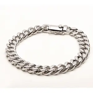 Verve Men's Stainless Steel Bold Curb Link Bracelet