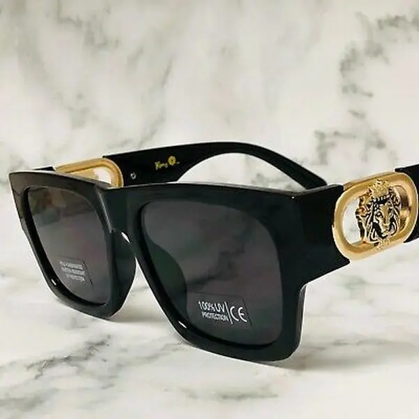 Mens Sunglasses Fashion Design Dark Black Style Square Shades
