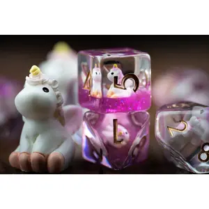 Mystic Blush Unicorn Dice Set