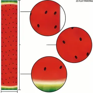 2D flat printing, 1-piece watermelon table flag, summer watermelon party decoration with watermelon slice pattern, rectangular table flag suitable for birthday parties, kitchen table decoration, watermelon themed tableware decoration