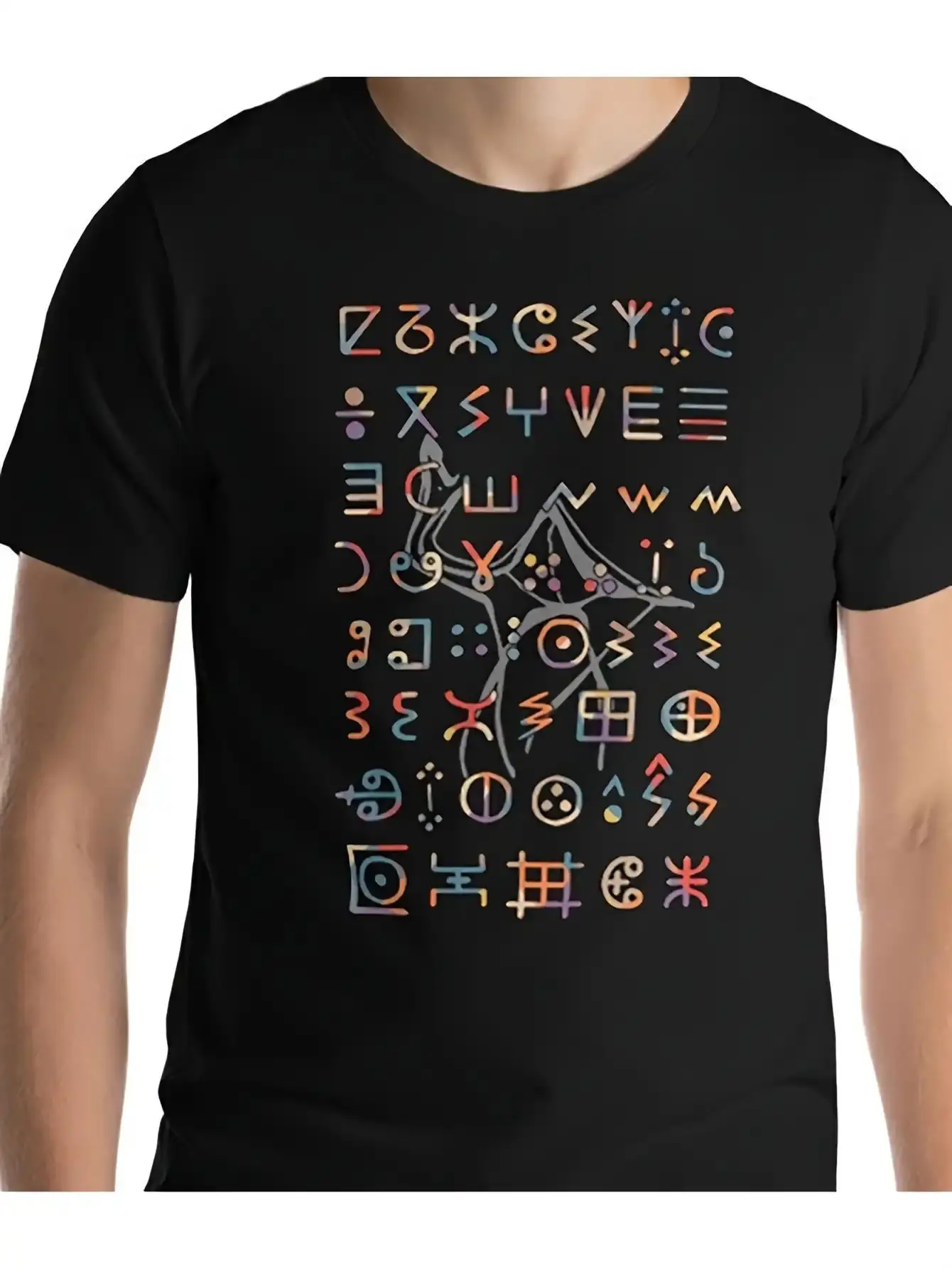 Men's African tribal pattern t-shirt-Morocco Kabir unisex soft cotton short sleeve t shirt, vintage graphic casual tee for men women teens, perfect birthday holiday gift for camping travel gym daily street  wear