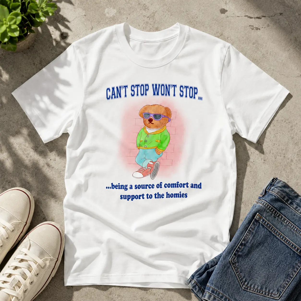 Cute Bear Graphic Comfort Colors T-Shirt, Vintage Streetwear Teddy Bear Tee, Soft Garment Dyed Unisex Casual Shirt, Funny Gift