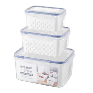Food Storage Containers with Lids | Transparent Rectangular Plastic BinsFood-Grade & Airtight | Refrigerator-Specific Organizers