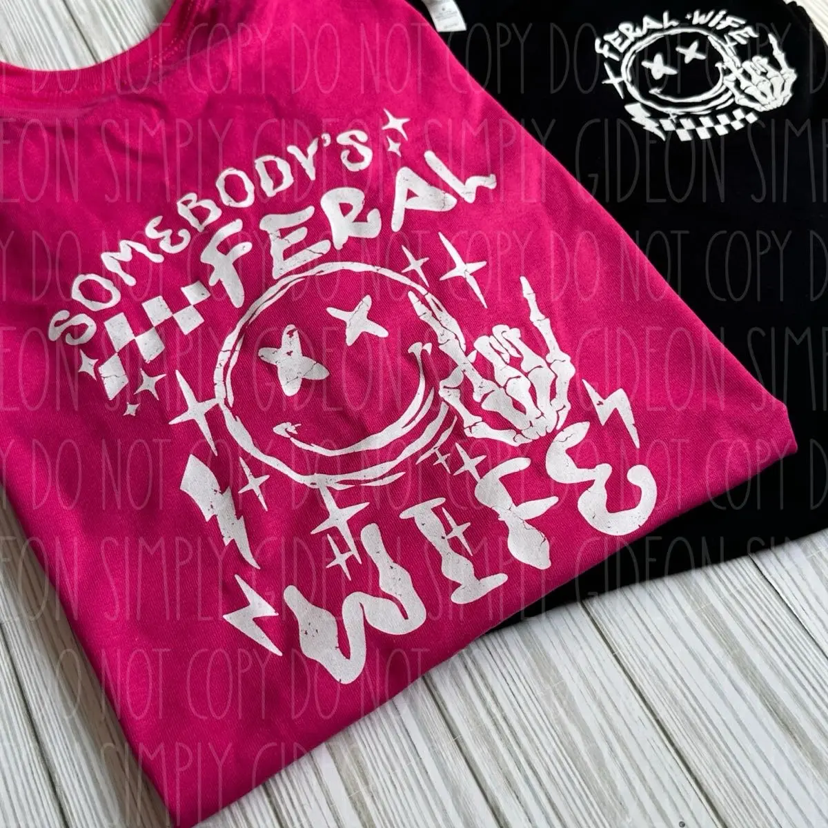 Somebody’s Feral Wife Graphic Tee Tshirt Womenswear Casual T-Shirt