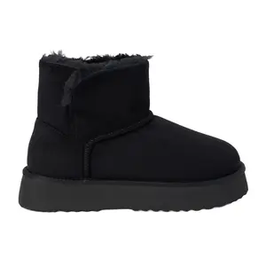 BEACH by Matisse Womens Yukon Platform Round Toe Pull On Casual Boots Ankle Low Heel 1-2" - Black