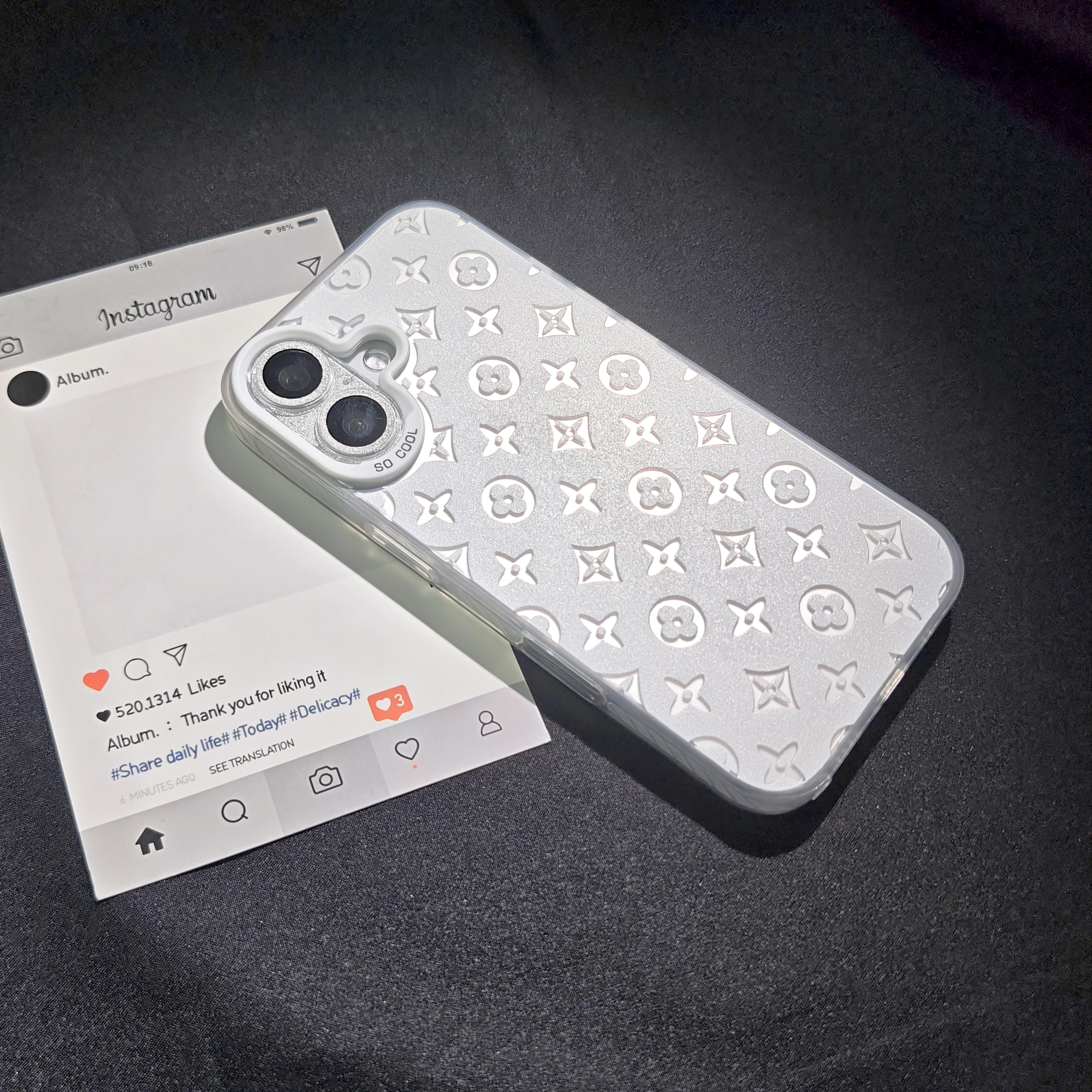 Classic Floral Patterns TPU Laser Craft Phone Case foriPhone 17 16 15 14 13 12 11 Anti-Drop ProtectiveCover..iphoe 17promaxcase/iphone16promaxcase/iphone15promaxcase