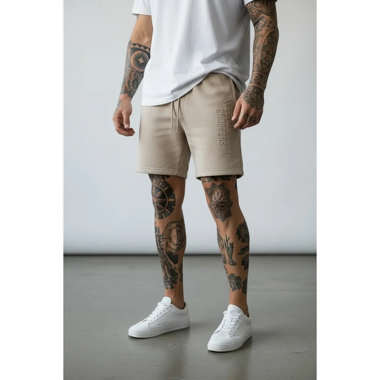 WCC Embossed Sweat Short - Beige