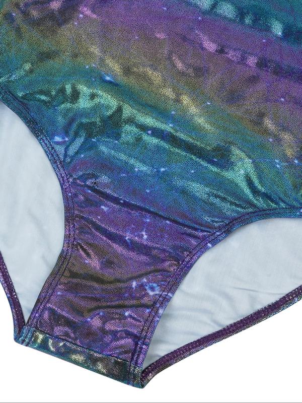 Gymnastics Leotards for Girls with Shorts Set, Kids Gymnastics Athletic Outfit, Crisscross Back Dancewear 3Pcs for Kids 3-12 Years