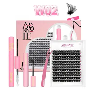 144-Piece Lash Cluster Kit with Bond, Seal, Remover & Tweezer – DIY Eyelash Extension Set for Home or Salon Use (8-16mm)