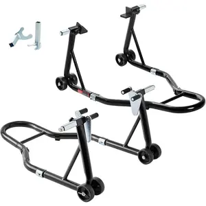 Stand 850LB   Front and Rear Wheel Lift Swingarm Paddock Stands Black, U+L