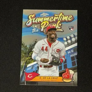BASEBALL- 2024 Topps Chrome - Elly De La Cruz Summertime In The Park RC #SITP-4 Cincinnati Reds