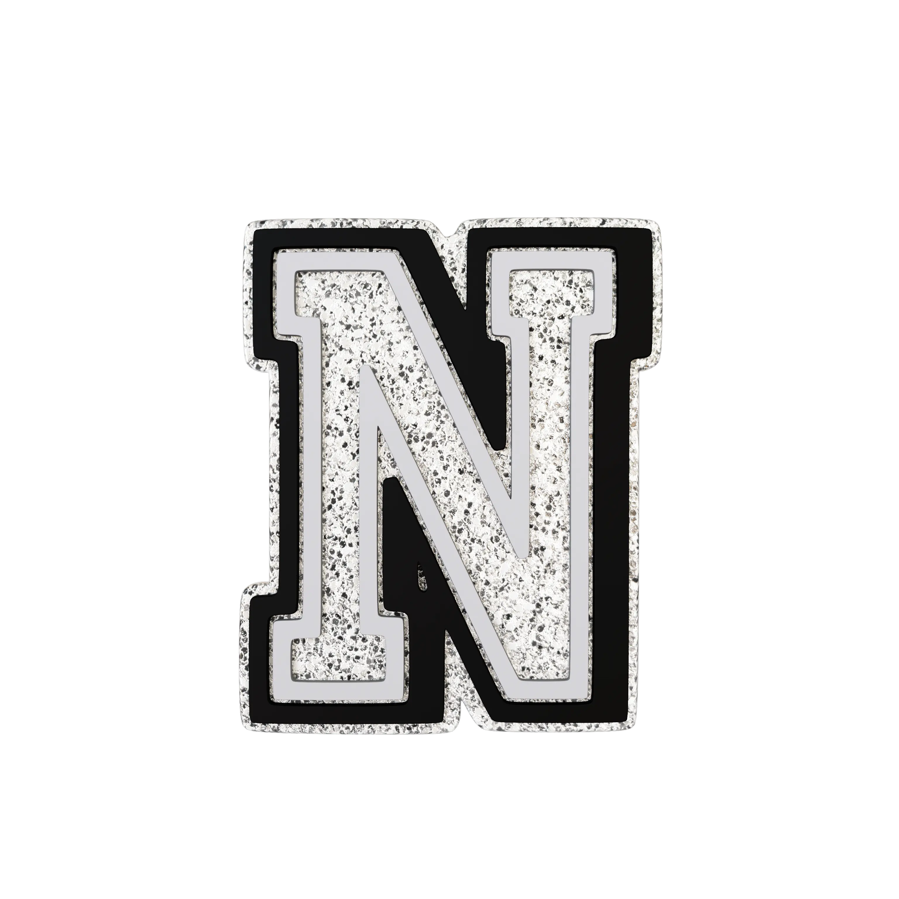 Silver Letter N