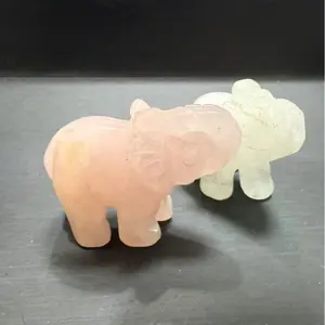 Natural Crystal elephant ornaments Healing Energy Home or daily decorations