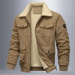 Hardcore Men's Corduroy Sherpa Lined Jacket - Durable Appearance, Provides Excellent Warmth for Cold Weather (Gift)