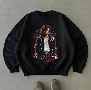 Vintage Michael Jackson Tour 1988 Sweatshirt - King Of Pop Music Sweater - Unisex Sweatshirt - Gift Graphic Shirt - Menswear Womenswear Crewneck Comfortable