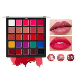 Pro 25 Color Lip Gloss Long Lasting Lipgloss Shining Waterproof Cosmetic Tools Matte Lip Gloss Lips Makeup Lipstick Palette