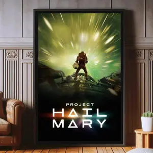 Project Hail Mary Movie Poster Print, Andy Weir Sci-Fi Art, Rocky Ryland Grace Space Wall Decor, Tau Ceti Gift for Science Nerd Book Lover