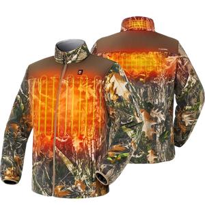 【Limited Sizes Clearance】Men’s Heated Jacket Fleece with Battery Pack, Rechargeable Coat for Hunting (Black, Camo, Size S-XXXL)