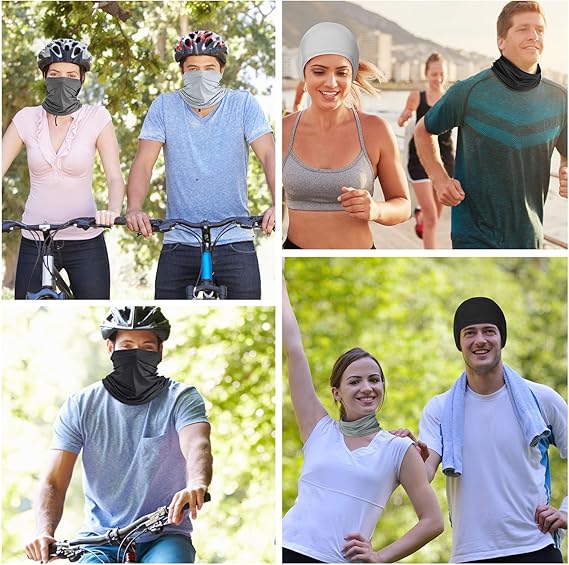 Adults' Unisex 6-Piece Summer Bandana Mask - Windproof Face Mask, Breathable Neck Gaiter, Dustproof UV Protection Cover for Cycling, Running Adults' Unisex 6-Piece Summer Bandana Mask - Windproof Face Mask, Breathable Neck Gaiter, Dustproof UV Protection Cover for Cycling, Running