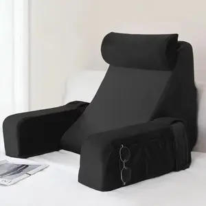 Upgrade Bedrest Back Pillow for Bed, Medium Backrest Cushion for Reclining, Gaming, Resting, Watching TV, Couch or Floor Reading Pillow