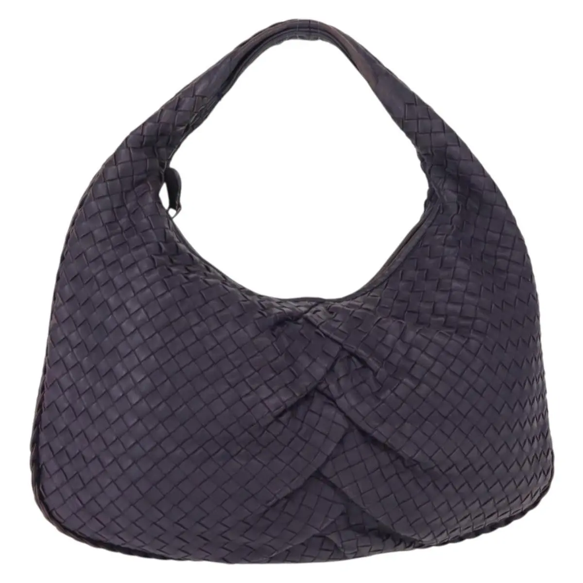 Pre-owned BOTTEGA VENETA Leather Clothing, Shoes & Accessories|Women|Women's Bags & Handbags JP KA125 INTRECCIATO Hobo Shoulder Bag Purple 115653