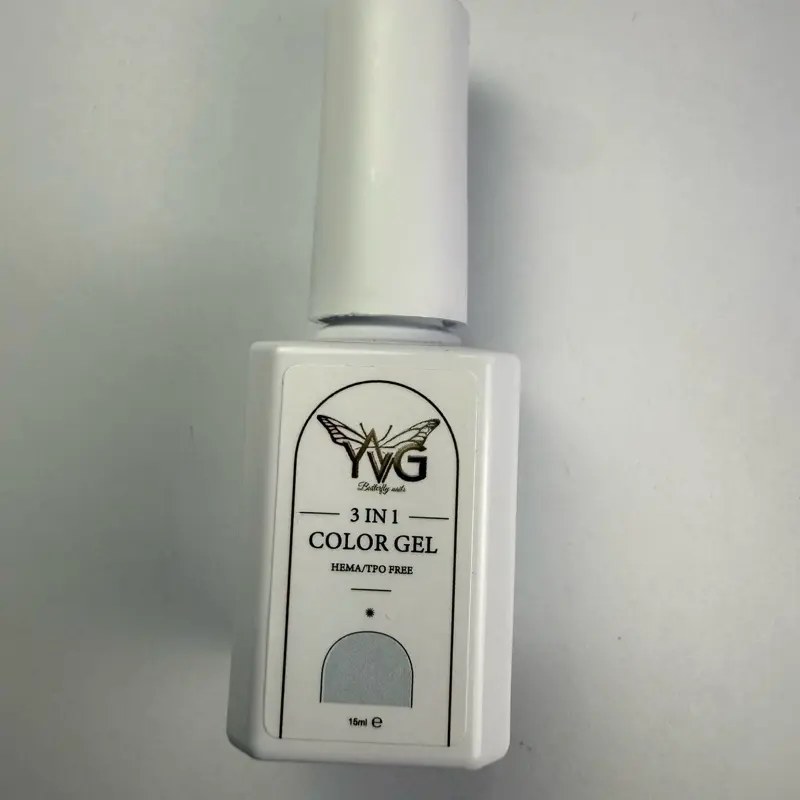 YVG 3-in-1 Butterfly Gel Nail Polish, #1 White Cosmetic Bottle for Manicure Painted Art