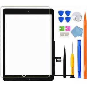 for iPad 7/8 (7th 8th Gen) Screen Replacement Digitizer  Glass 10.2", for 7th 8th Generation A2197 A2198 A2200 A2270 A2428 A2429 A2430, Full Repair Kit+ Button[NO Fingerprint Reader] [NO LCD]