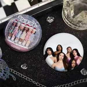 Korea Kpop Band K-katseye 58mm Animals Funny Brooches Badge Backpack Clothes Gift Accessory