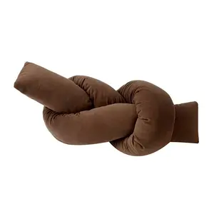 Nordic Creative Knot Pillow, Living Room Sofa Decorative Cushion, Healing Velvet Knotted Pillow, Lazy Style Soft Home Accessory, 1pc